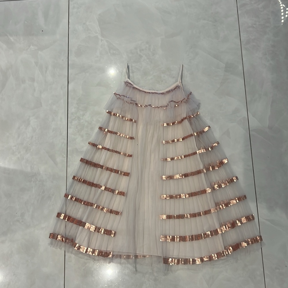 Chloe pink tulle and sequin girls dress size 8